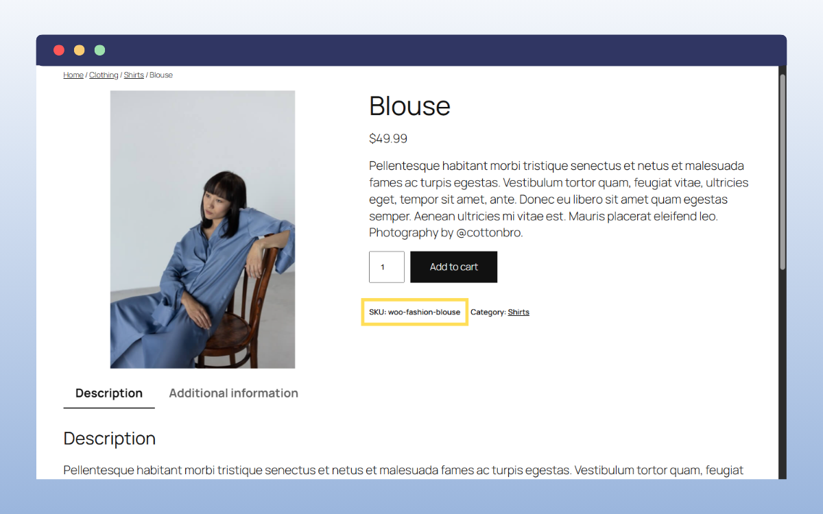 sku code woocommerce